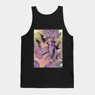 PURPLE LILAC LAVENDER TROPICAL ABSTRACT COCKATOO PARROT EXOTIC POSTER ART PRINT DECO Tank Top